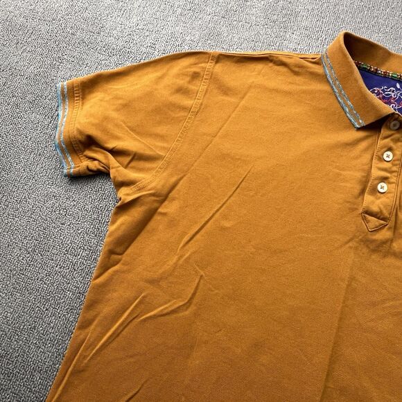 Robert Graham Polo Shirt Adult Extra Large Orange Short Sleeve Casual Men's - Picture 2 of 14